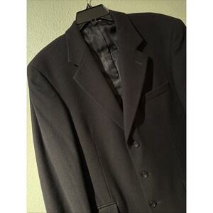 Gianfranco Ruffini Italy Blazer Mens Black Cashmere Blend Sport Coat Size 40R